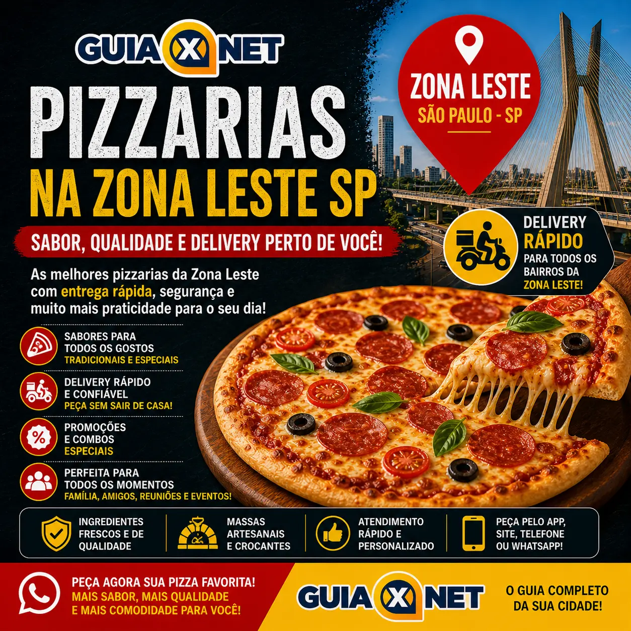Pizzarias na Zona Leste