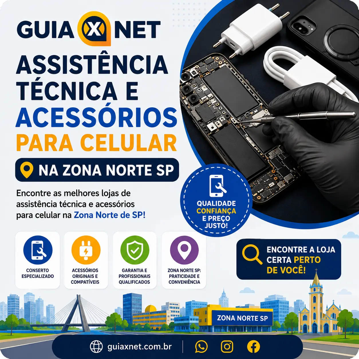 Assistência Técnica e Acessórios para Celular na Zona Norte