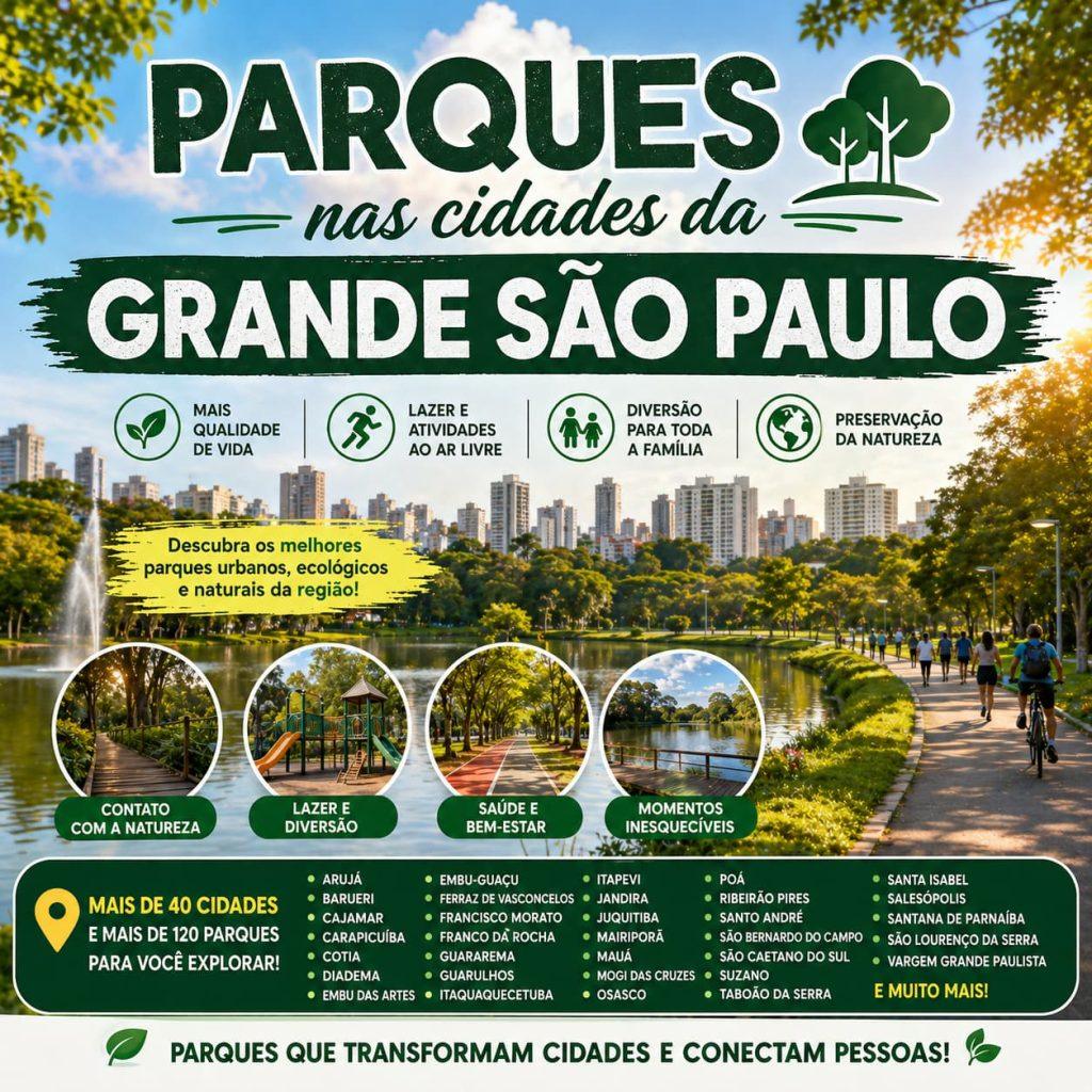 Parques nas cidades da Grande São Paulo